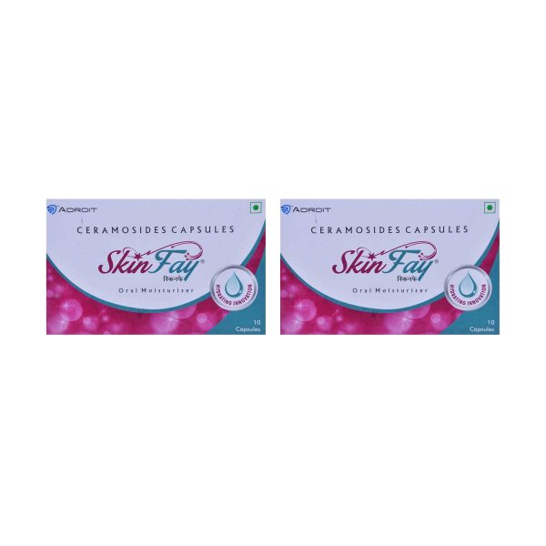 Adroit Skinfay Oral Moisturiser Ceramosides Capsules (10 Capsules) pack of 2