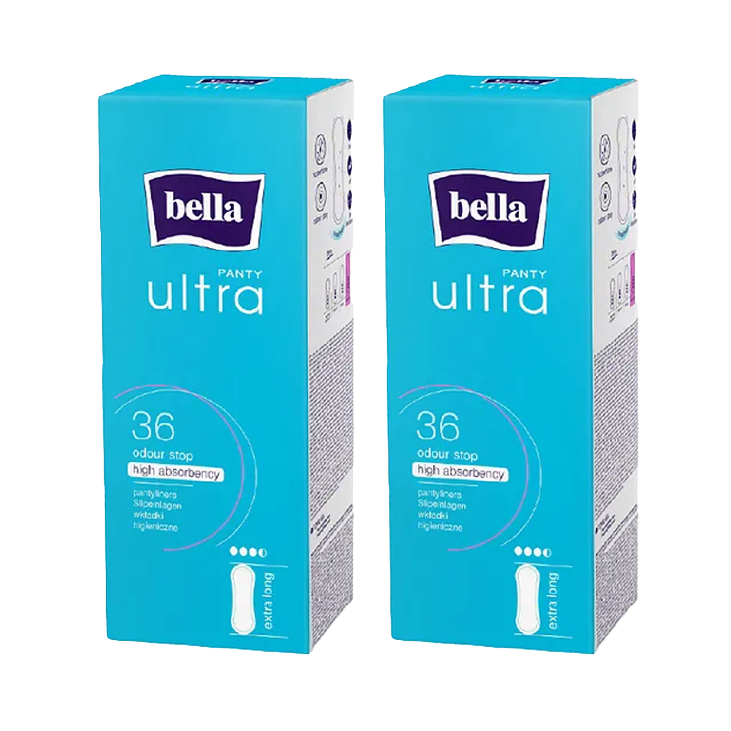 Bella Panty Ultra Panty Liners (36 Pieces) Pack of 2