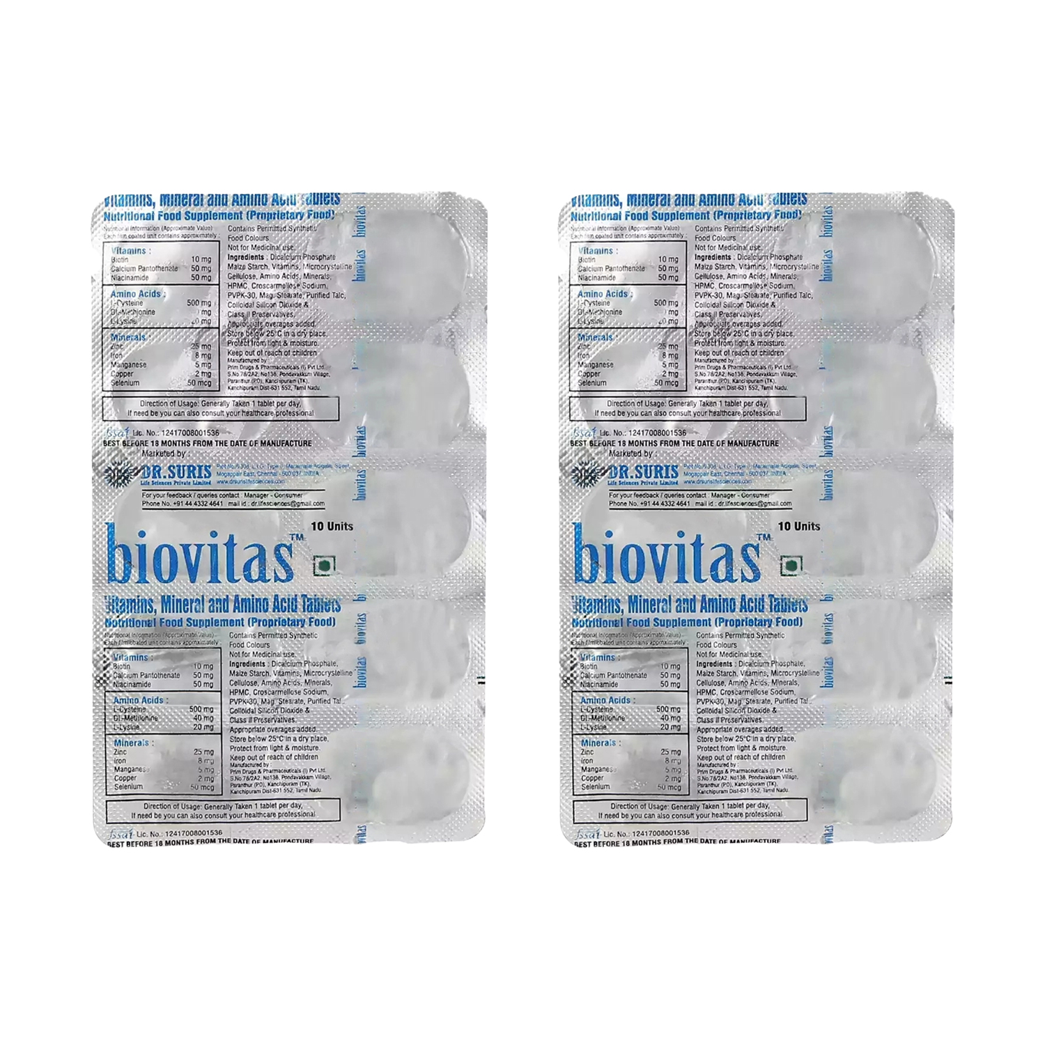 Biovitas Tablets 10's (Pack of 2)