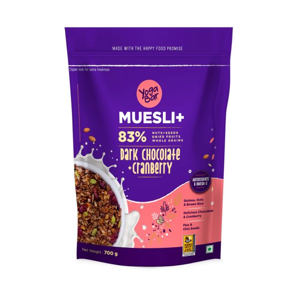Dark Chocolate + Cranberries Whole Grain Muesli – 700g Dark Chocolate + Cranberries Whole Grain Muesli – 700g