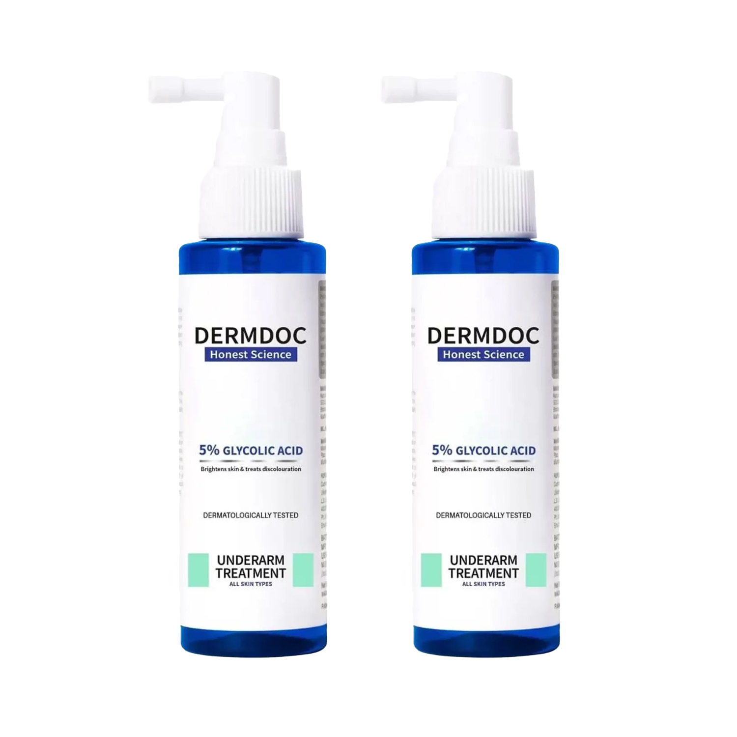 Dermdoc Underarm Treatment Spray, 5% Glycolic Acid -100 ml (Pack of 2)