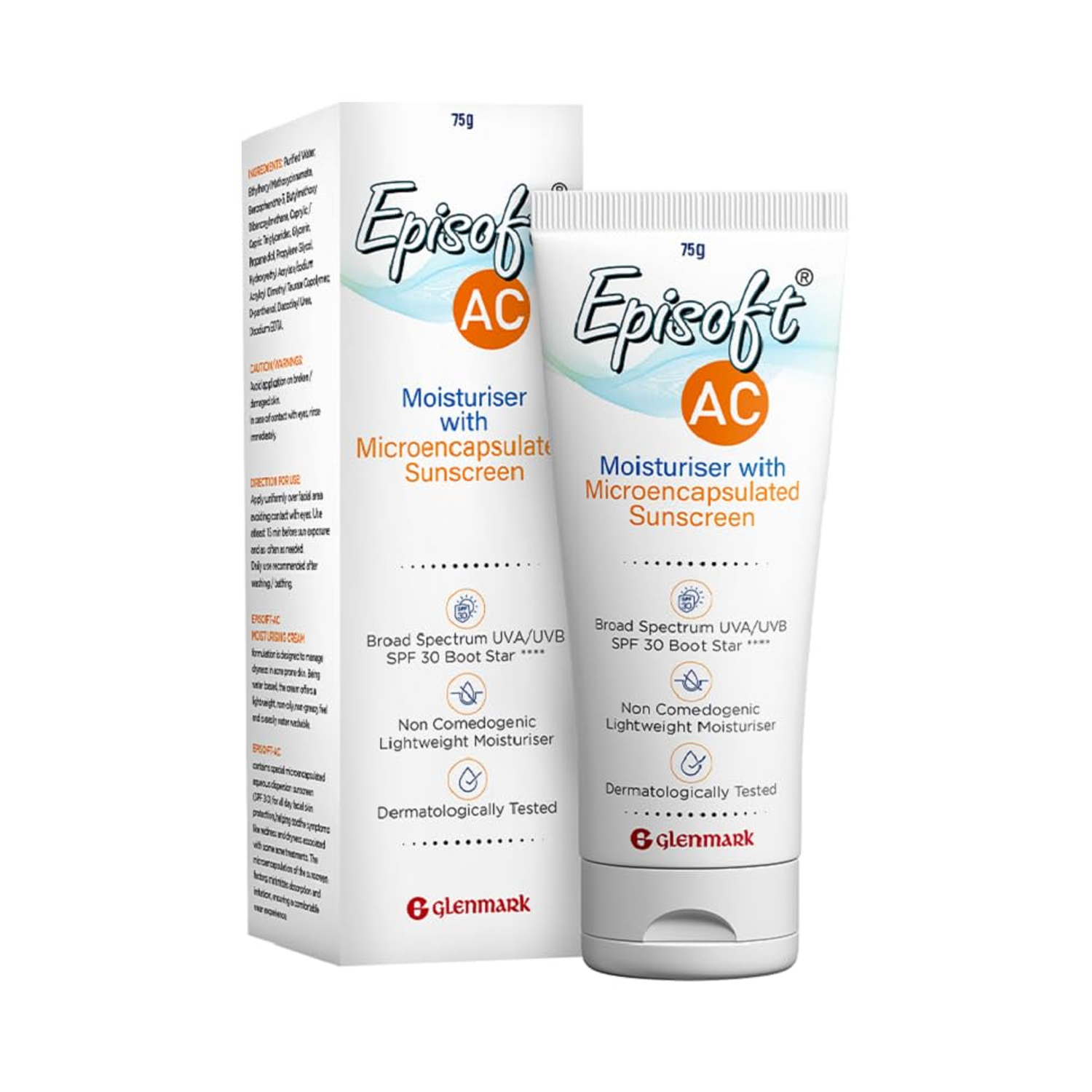 Episoft AC Moisturizer with Microencapsulated Sunscreen SPF 30 (75 gm)