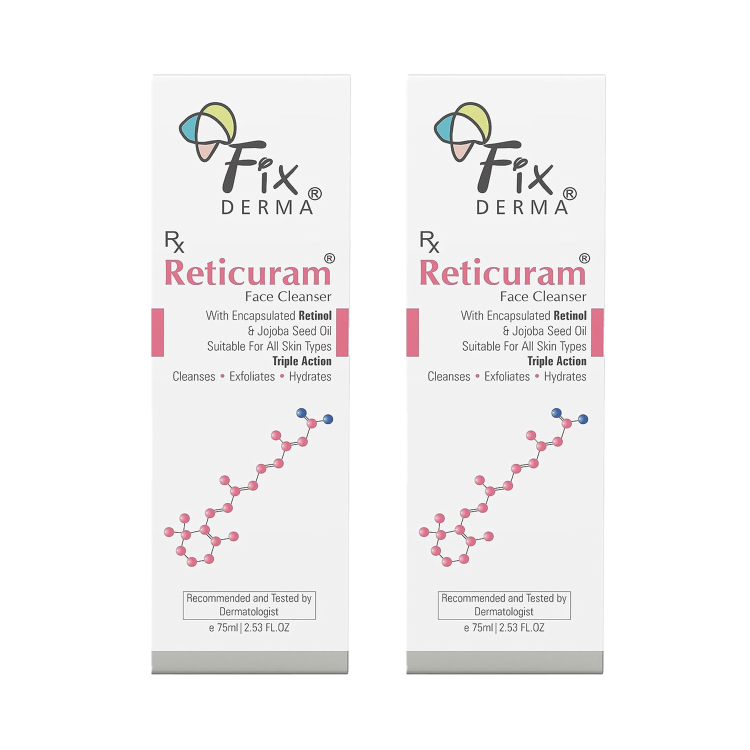 FixDERMA Reticuram Face Cleanser (75ml) Pack of 2