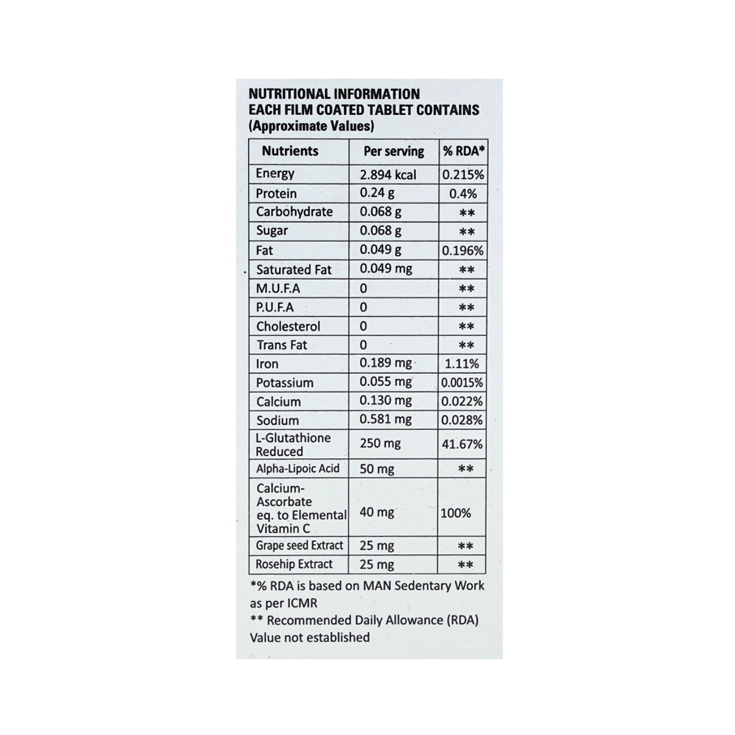 GLUTADERM Tablet 3