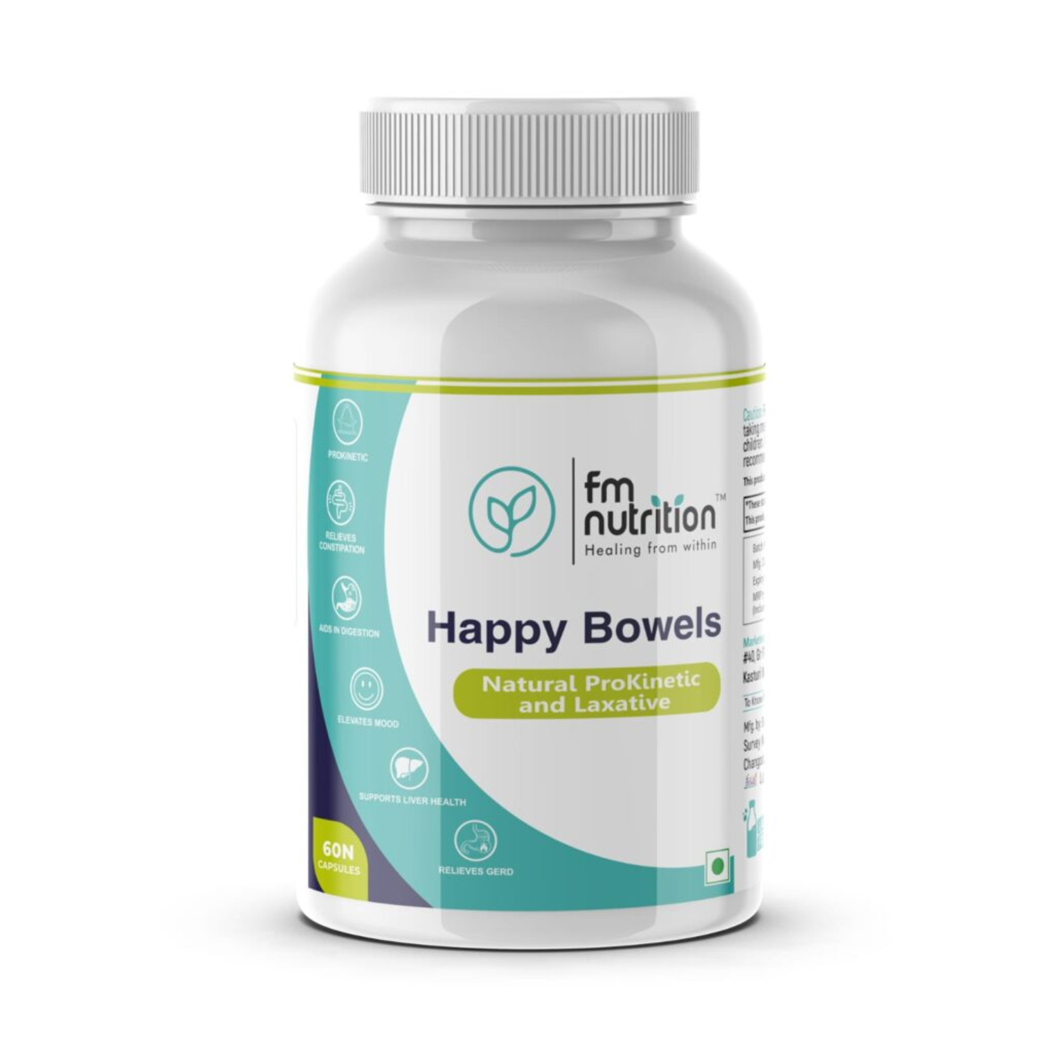 FM Nutrition Happy Bowels Capsule - 60 Capsules