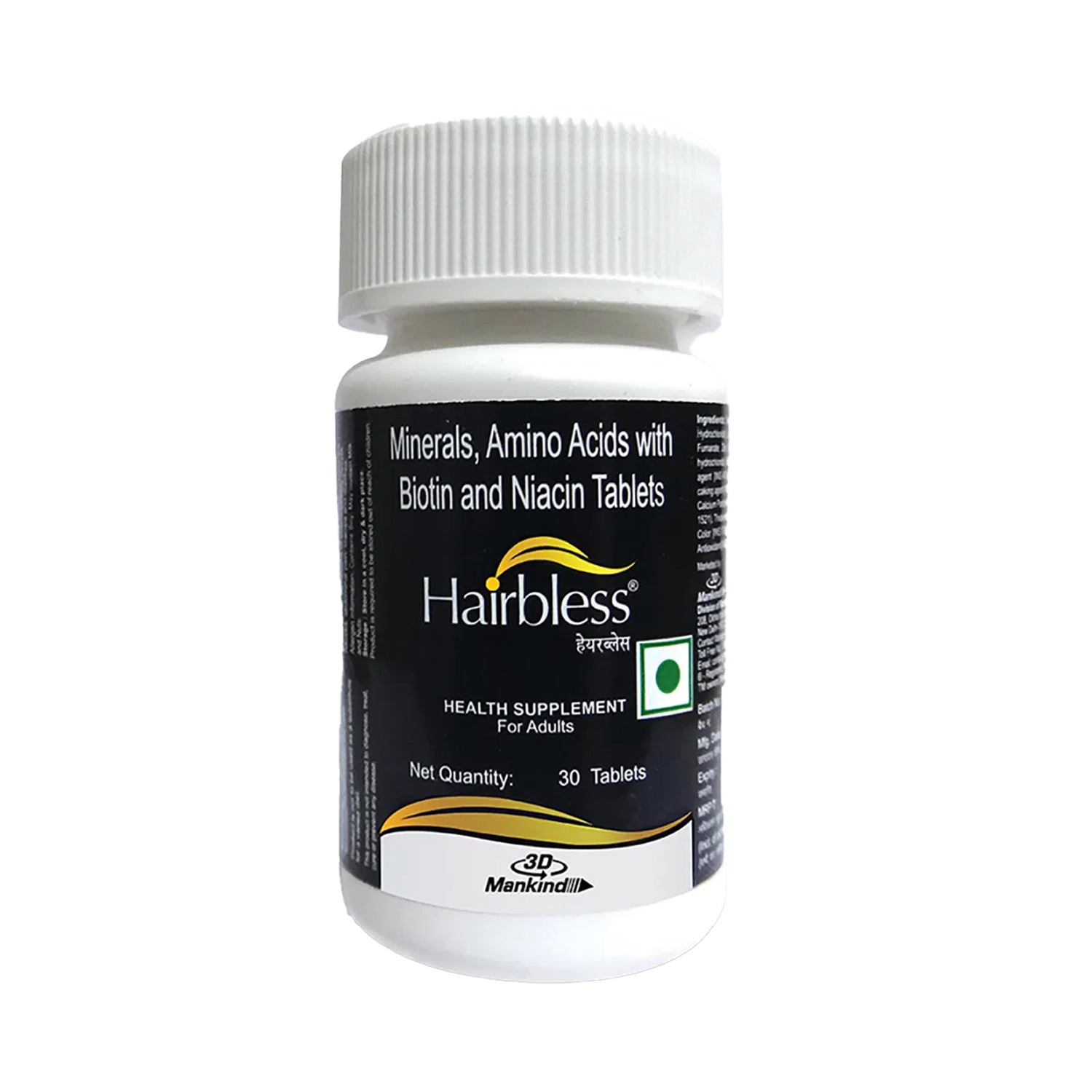 Hairbless Tablets - 30 Tablets