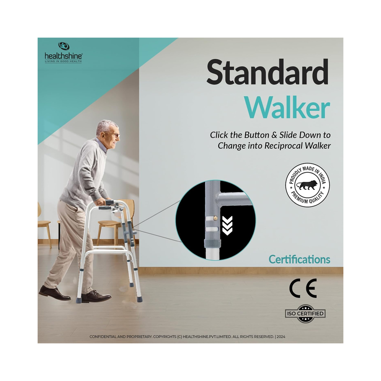 Healthshine Foldable Walker (HS913L)