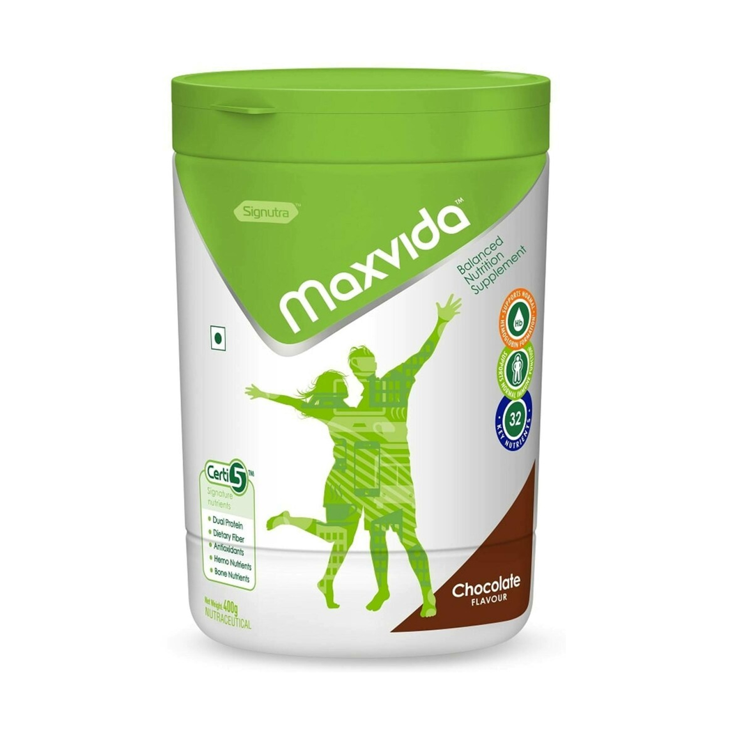 Maxvida Balanced Nutrition for Adults – Chocolate 400g Jar