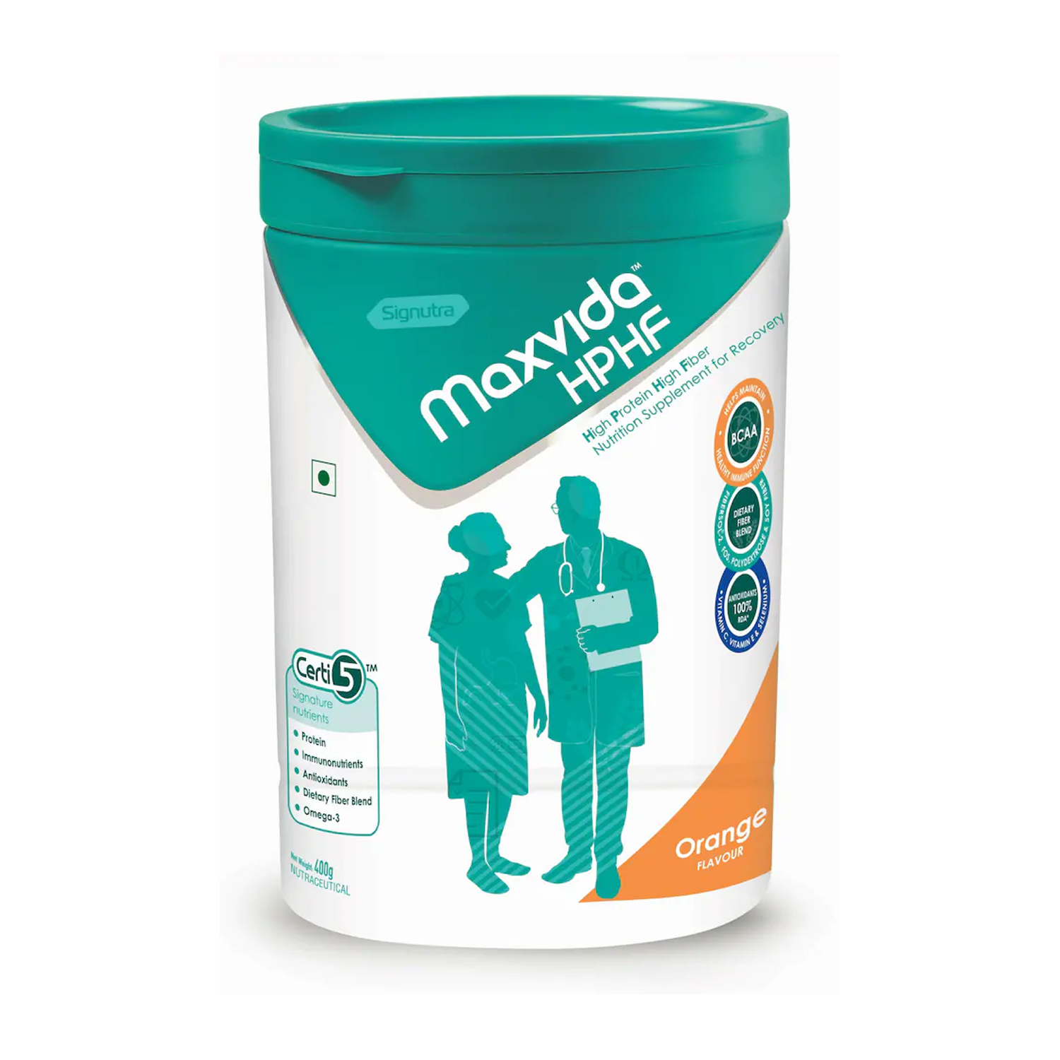 Maxvida High Protein High Fibre - Orange Flavour 400gm