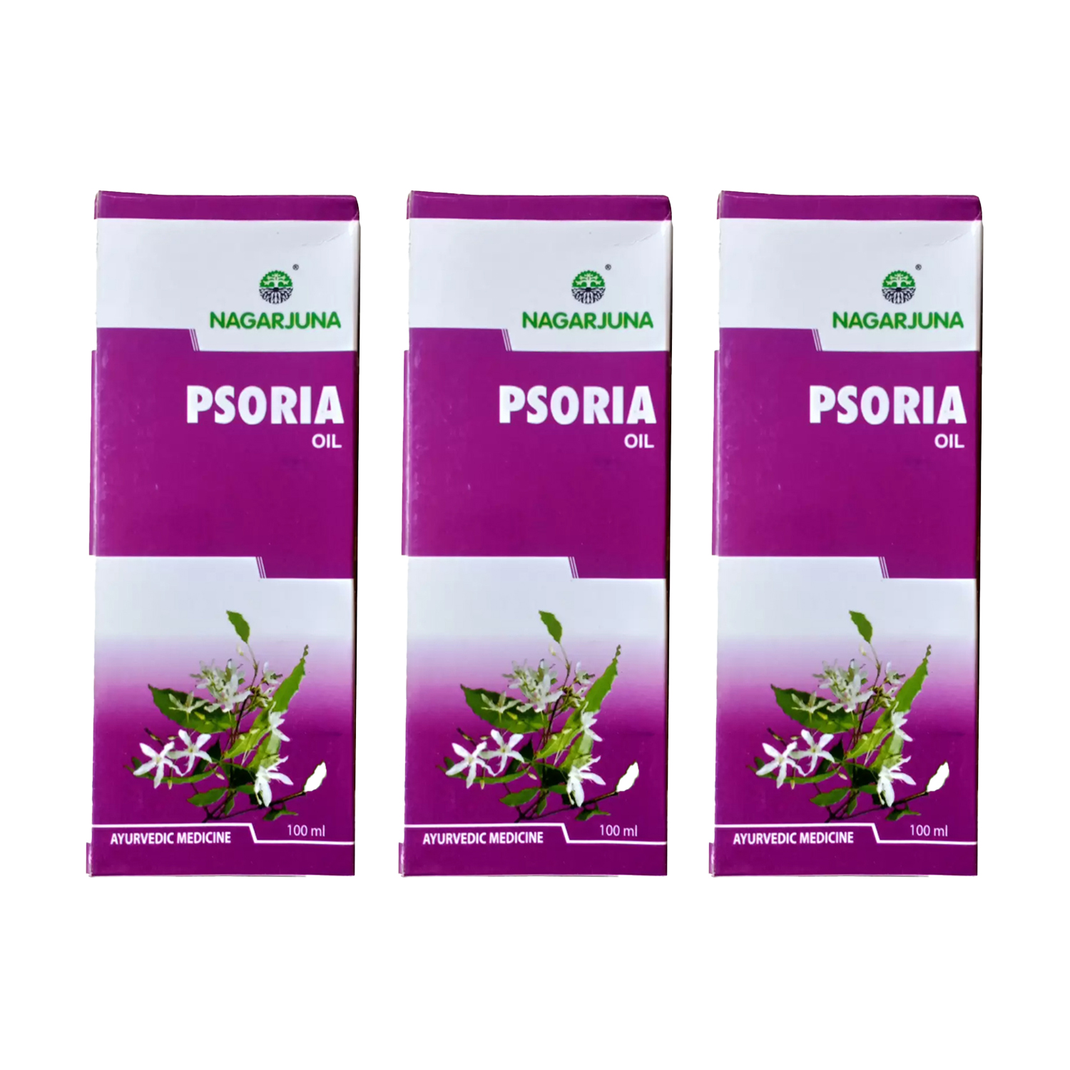 Nagarjuna Ayurveda psoria oil 100ml (Pack of 3)