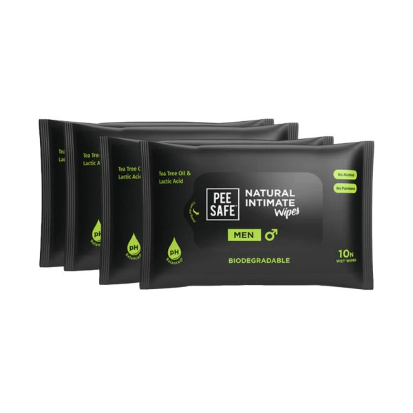 Pee Safe Intimate Wipes Pack of 4 (Men)