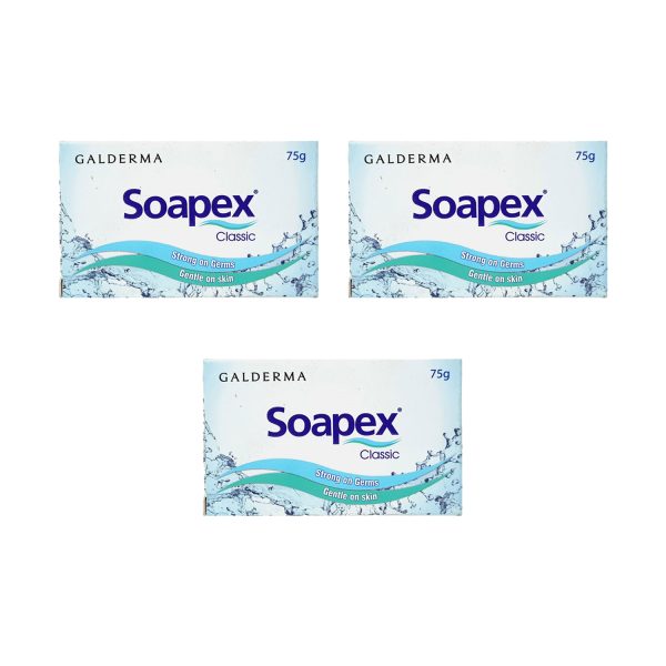 Soapex Classic Soap- 75g (Pack of 3) Soapex Classic Soap- 75g (Pack of 3)