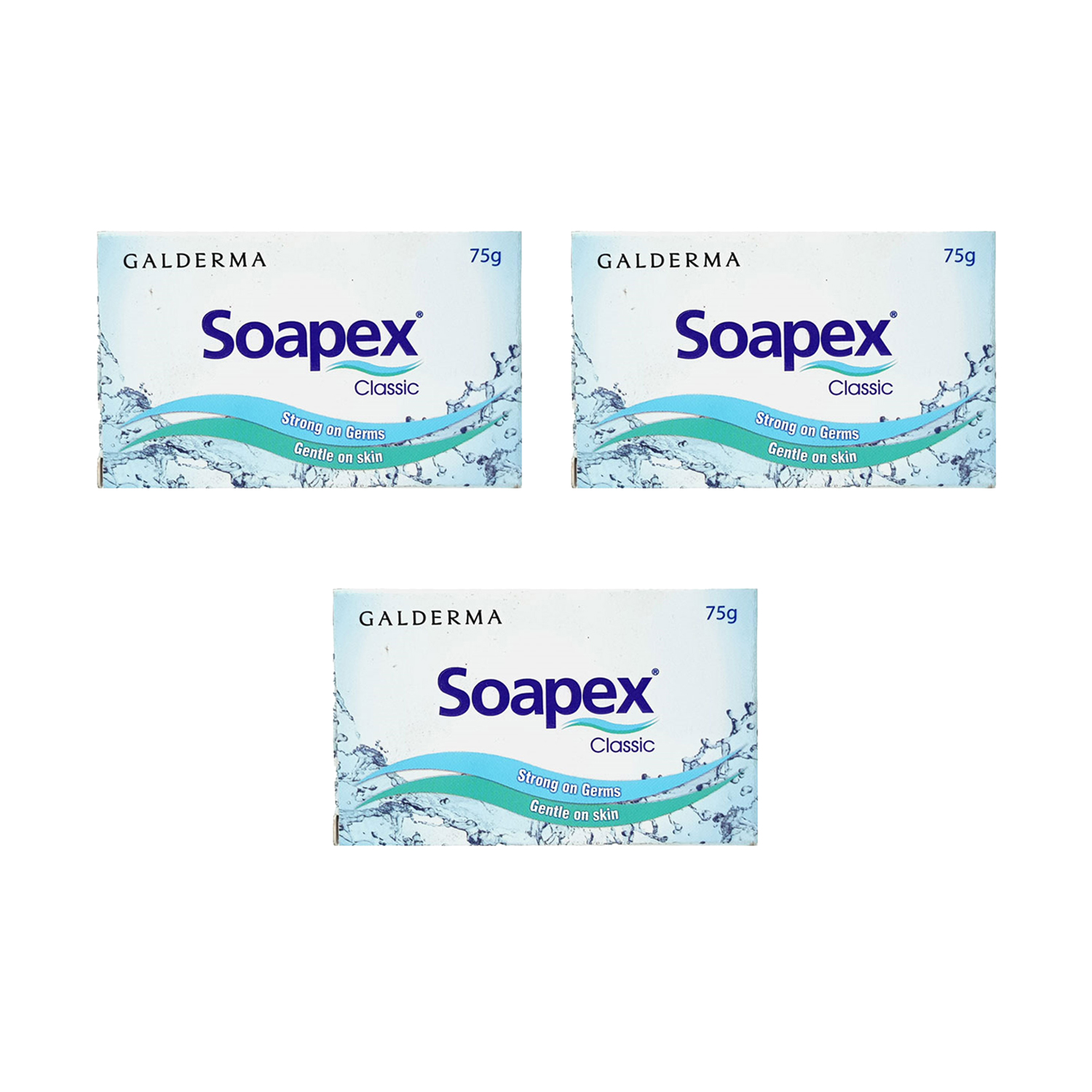 Soapex Classic Soap- 75g (Pack of 3)