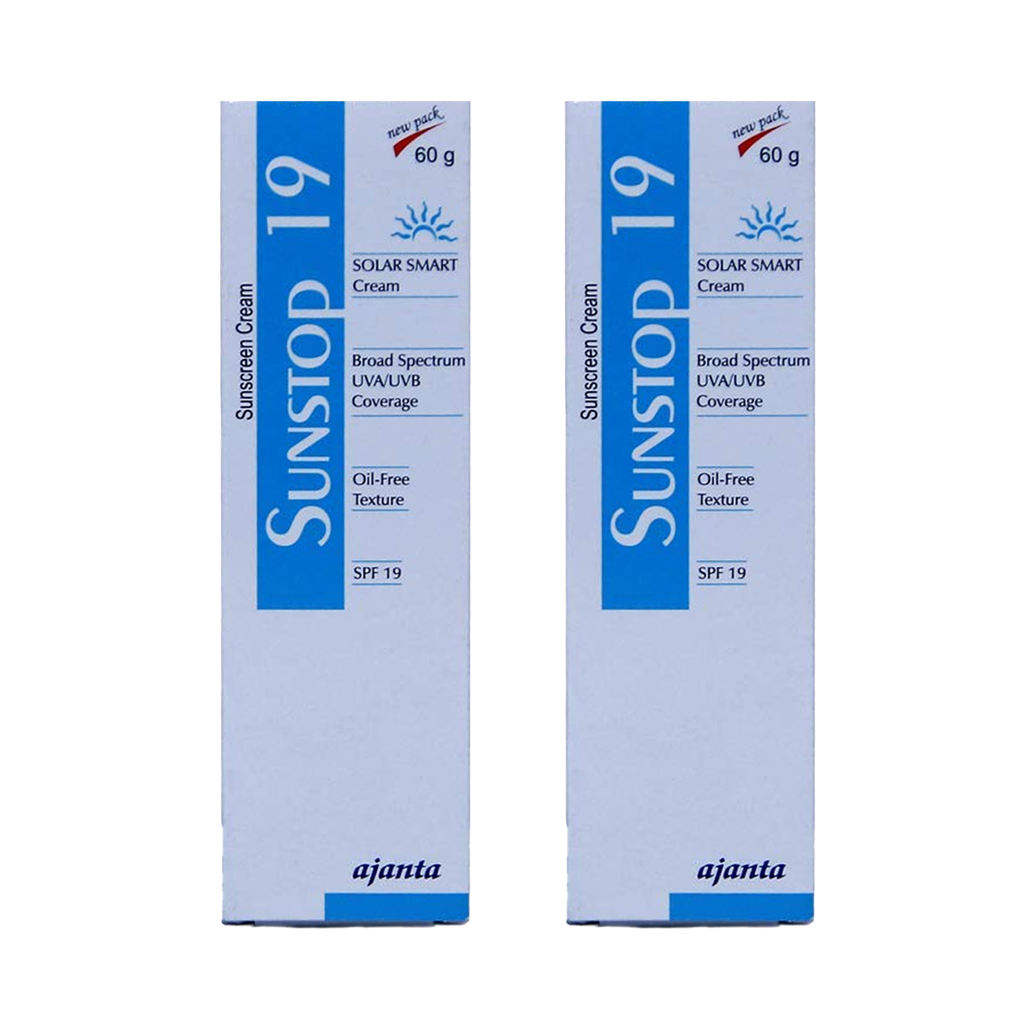 Sunstop 19 Sunscreen Cream (60 gm) Pack of 2