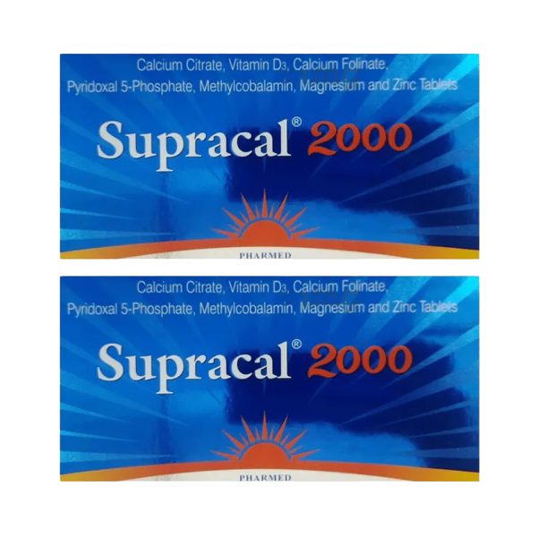 Supracal 2000 Tablets- Calcium and Vitamin D3 Tablet (1x15) (Pack of 2)