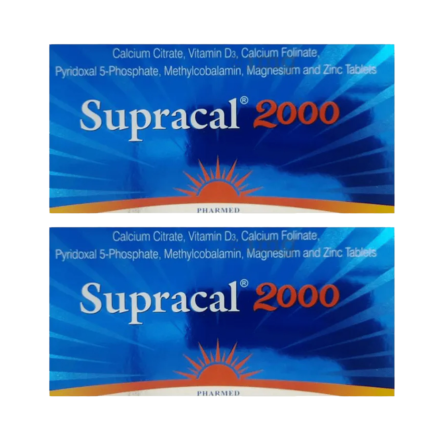 Supracal 2000 Tablets- Calcium and Vitamin D3 Tablet (1x15) (Pack of 2)
