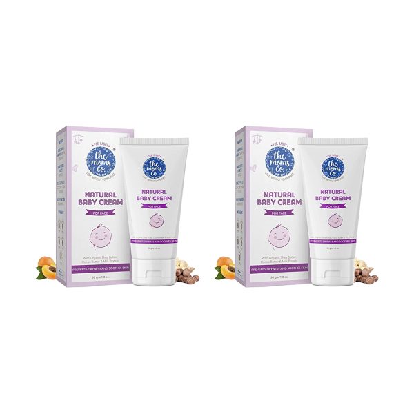 The Mom's & Co Natural Baby Cream for Face 50ml (Pack of 2)