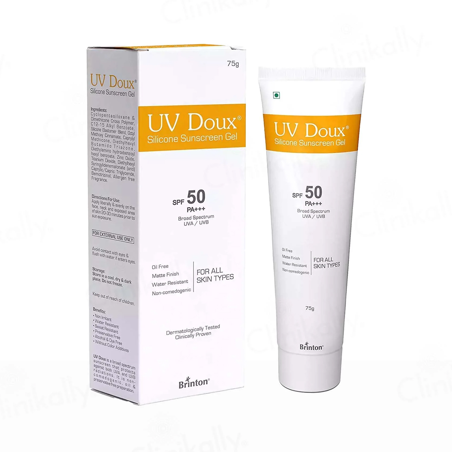UV Doux Silicone SPF50 PA+++ Sunscreen Gel 75gm