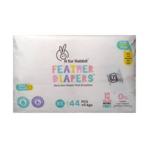 R for Rabbit Feather Pant Style Diapers (Fits Baby from 0 to 5 Kg Weight) XS – 44 Pieces