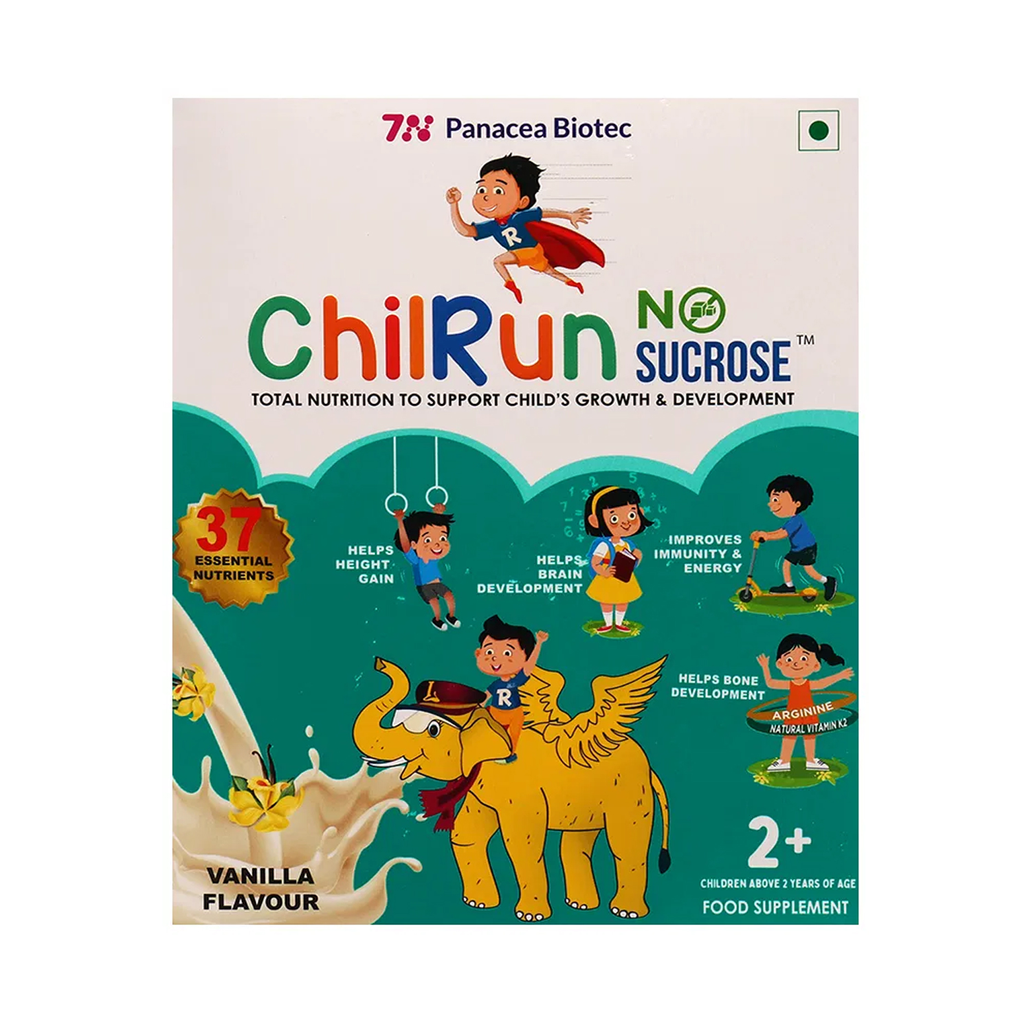 Chilrun No Sucrose Nutrition Powder Vanilla Flavour 200 g (Refill)
