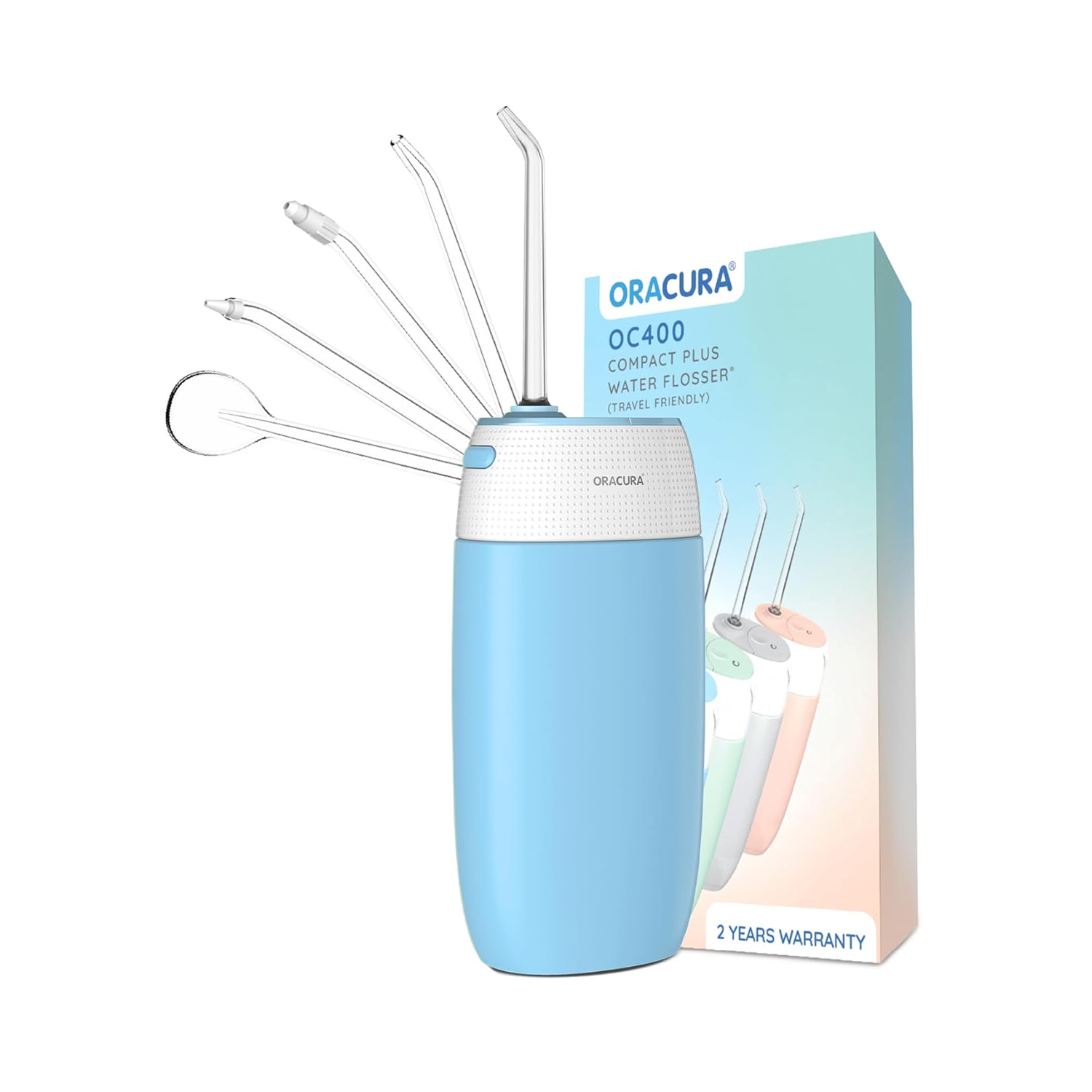 Oracura Compact Plus Water Flosser OC 400 (5 Tips)