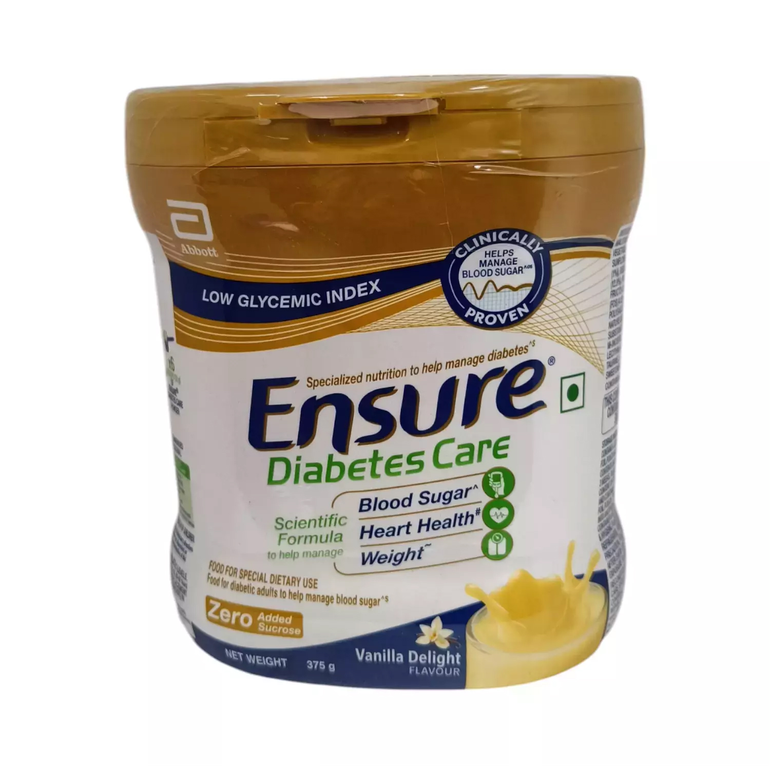 Ensure Diabetes Care Powder- Vanilla Flavour 375 gm Jar