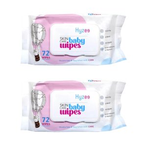 Hyzee Baby Wipes 72 Nos (Pack of 2)