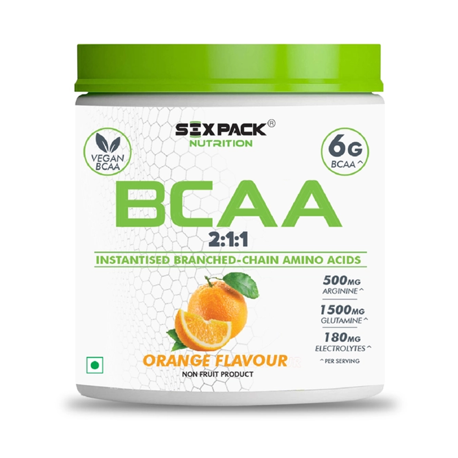 Six Pack Nutrition BCAA Powder Orange Flavour 300g