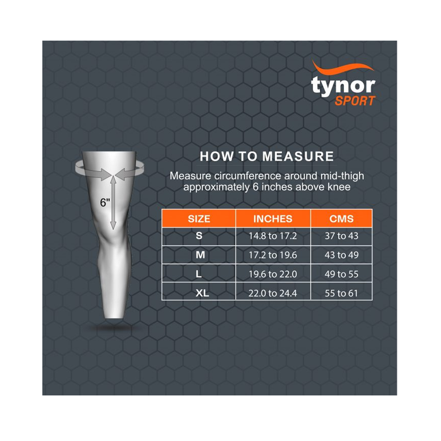 Tynor-Knee-Cap-(Neoprene)-Black-Orange-3