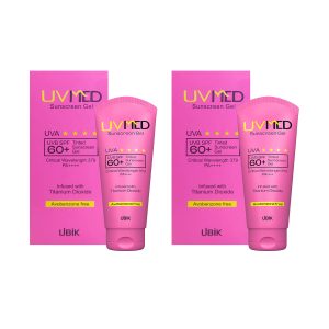 Uvmed Tinted Sunscreen Gel SPF60+ 50ml (Pack of 2)