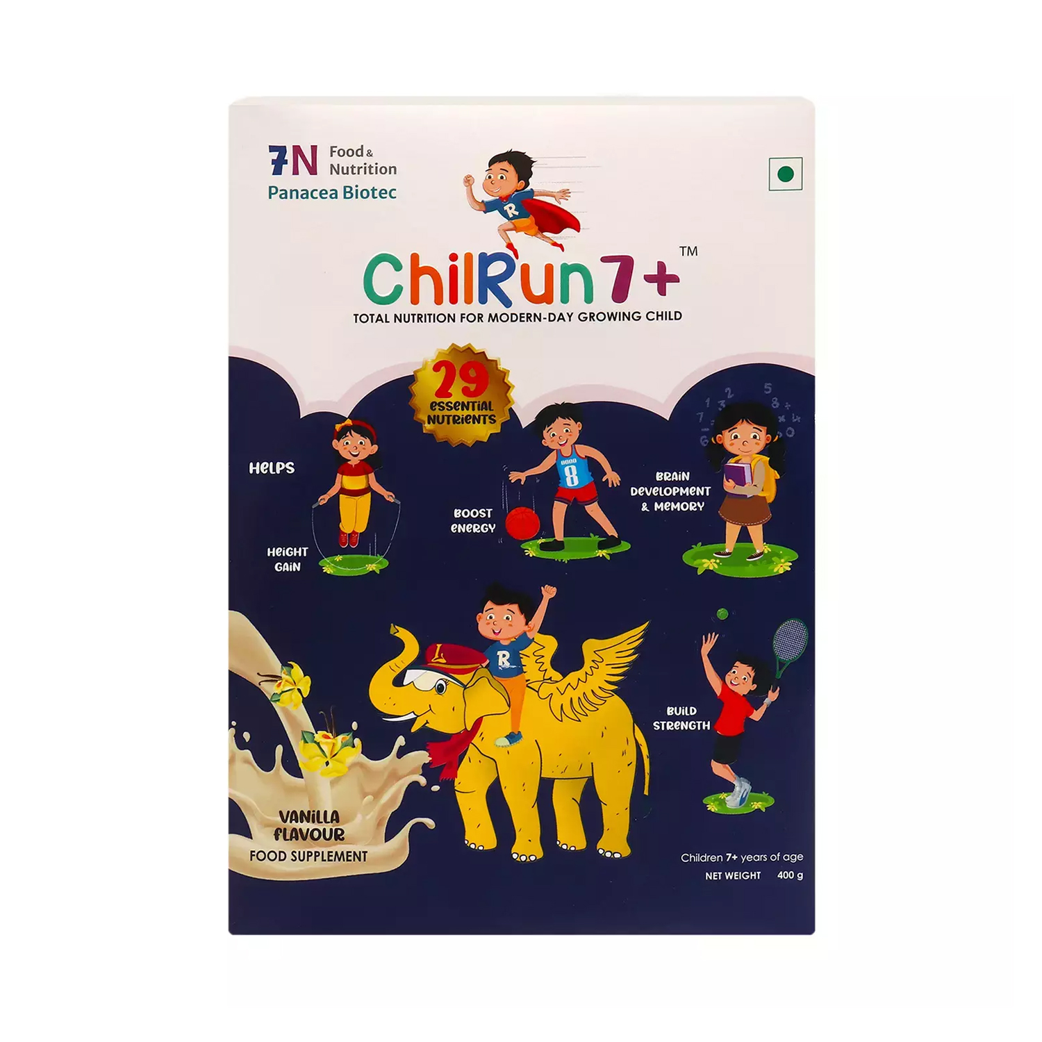 Chilrun 7+ Protein Powder Vanilla Flavour 400g (Refill)