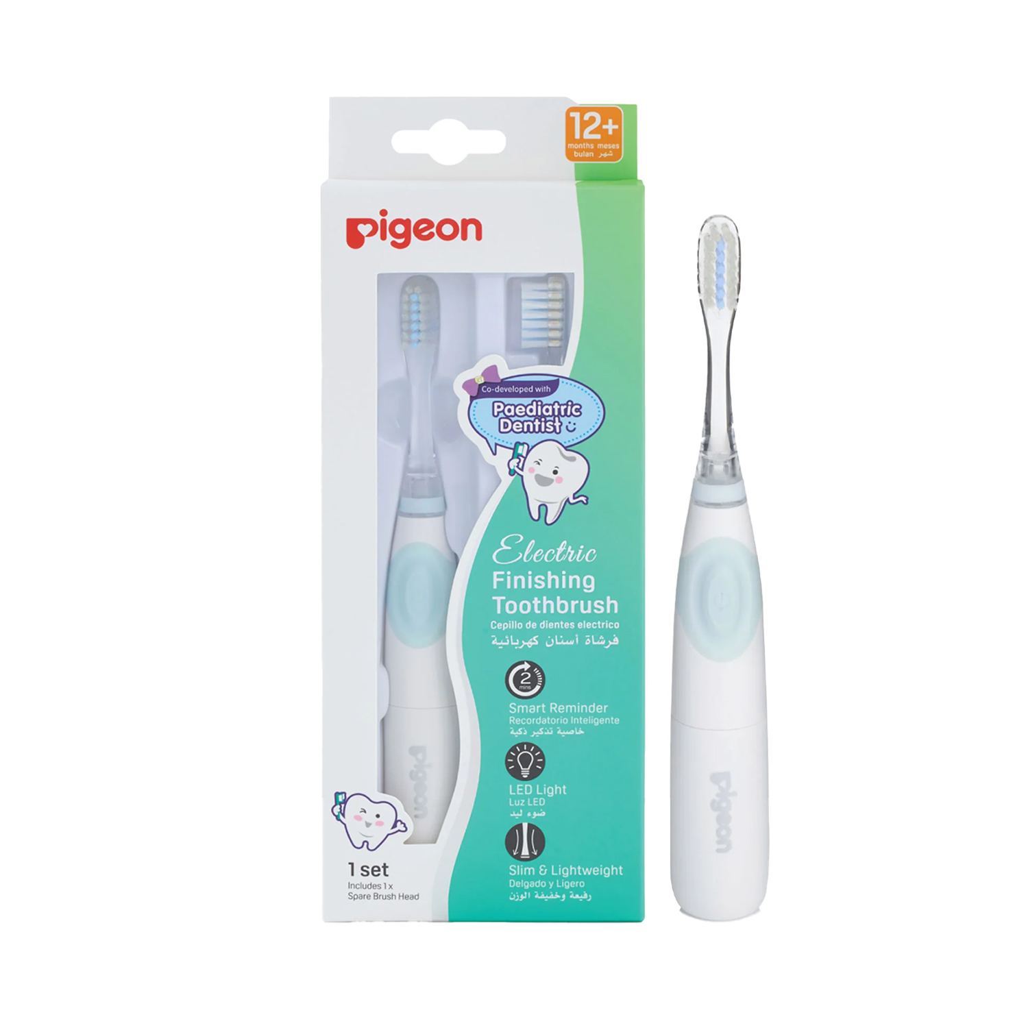 Pigeon Electric Finishing Tooth Brush with Two Spare Brush (12 + months)