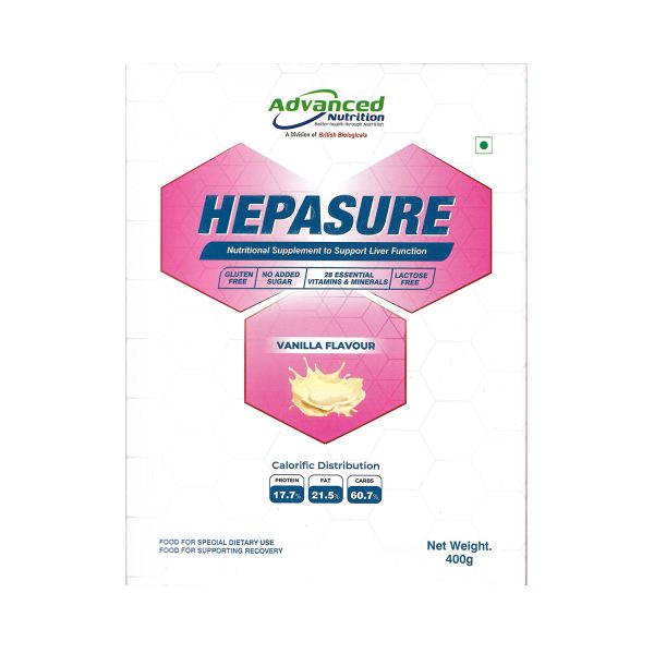 Hepasure Nutritional Supplement Powder 400g (Vanilla Flavour)