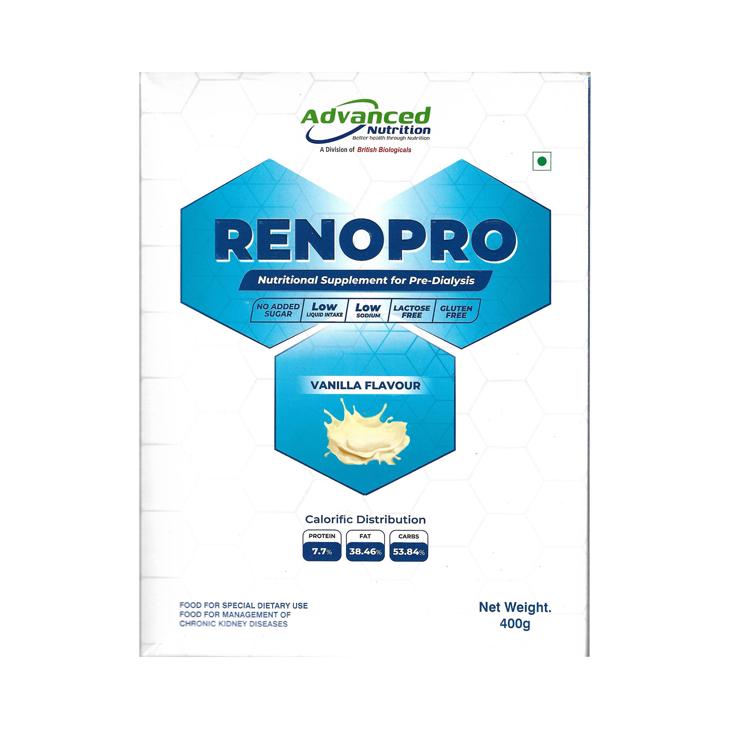 Renopro Nutritional Powder Vanilla Flavour 400gm (Refill Pack)