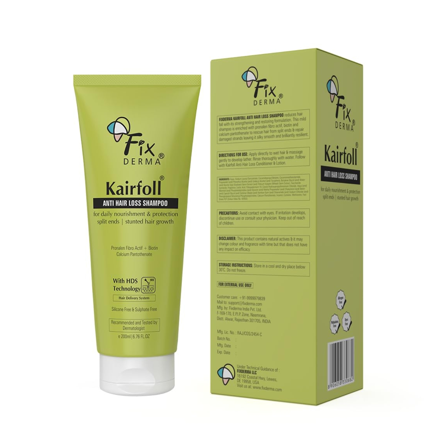 Fixderma Kairfoll Anti Hair Loss Shampoo (200ml)