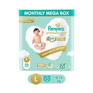 Pampers Premium Care Diaper Pants Large – 88 Pants (9-14 Kg)
