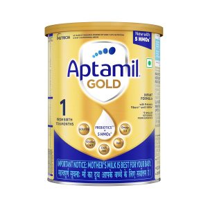 Aptamil Gold 1 Infant Formula Powder With Prebiotics, Upto 6 Months, Stage 1, 400g, Tin