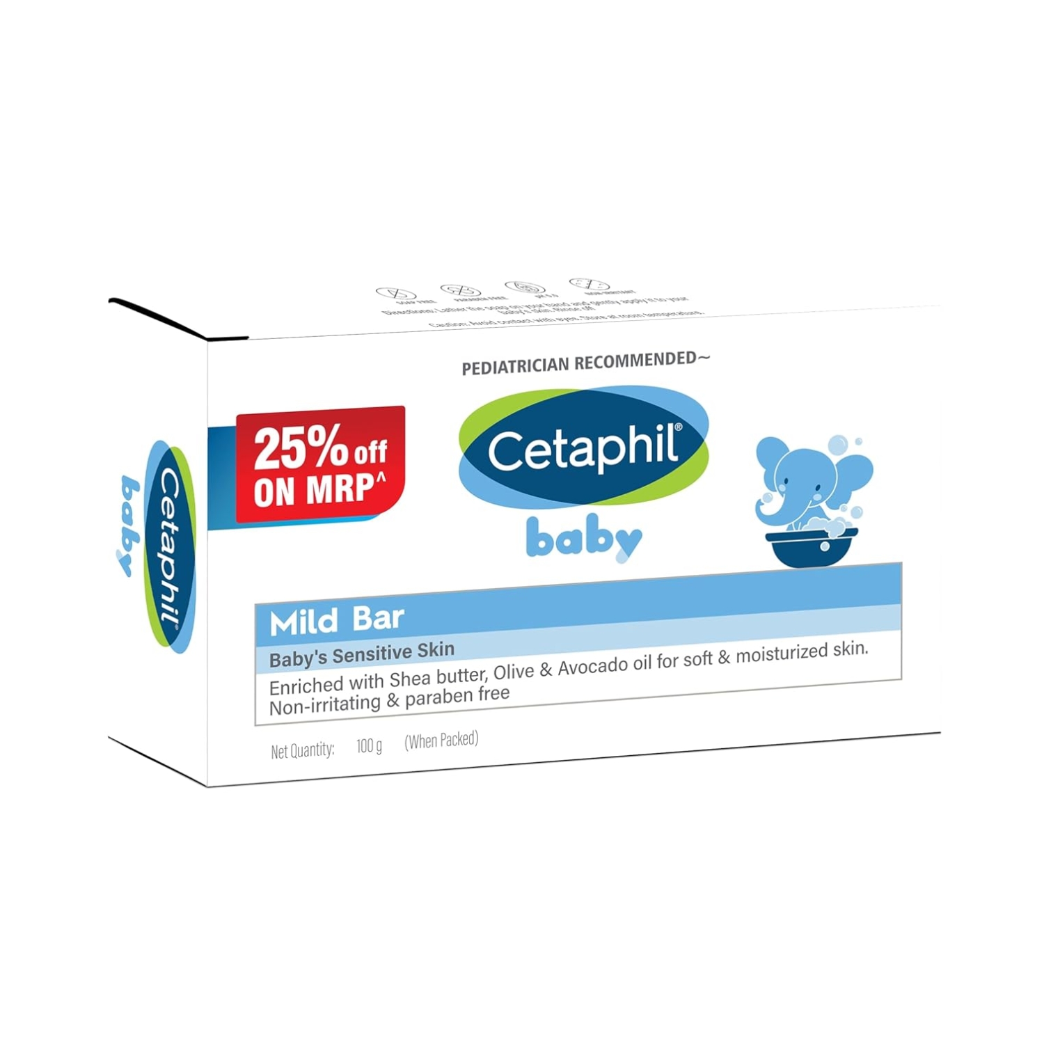 Cetaphil Baby Mild Bar 100gm Kids Soap for Bath