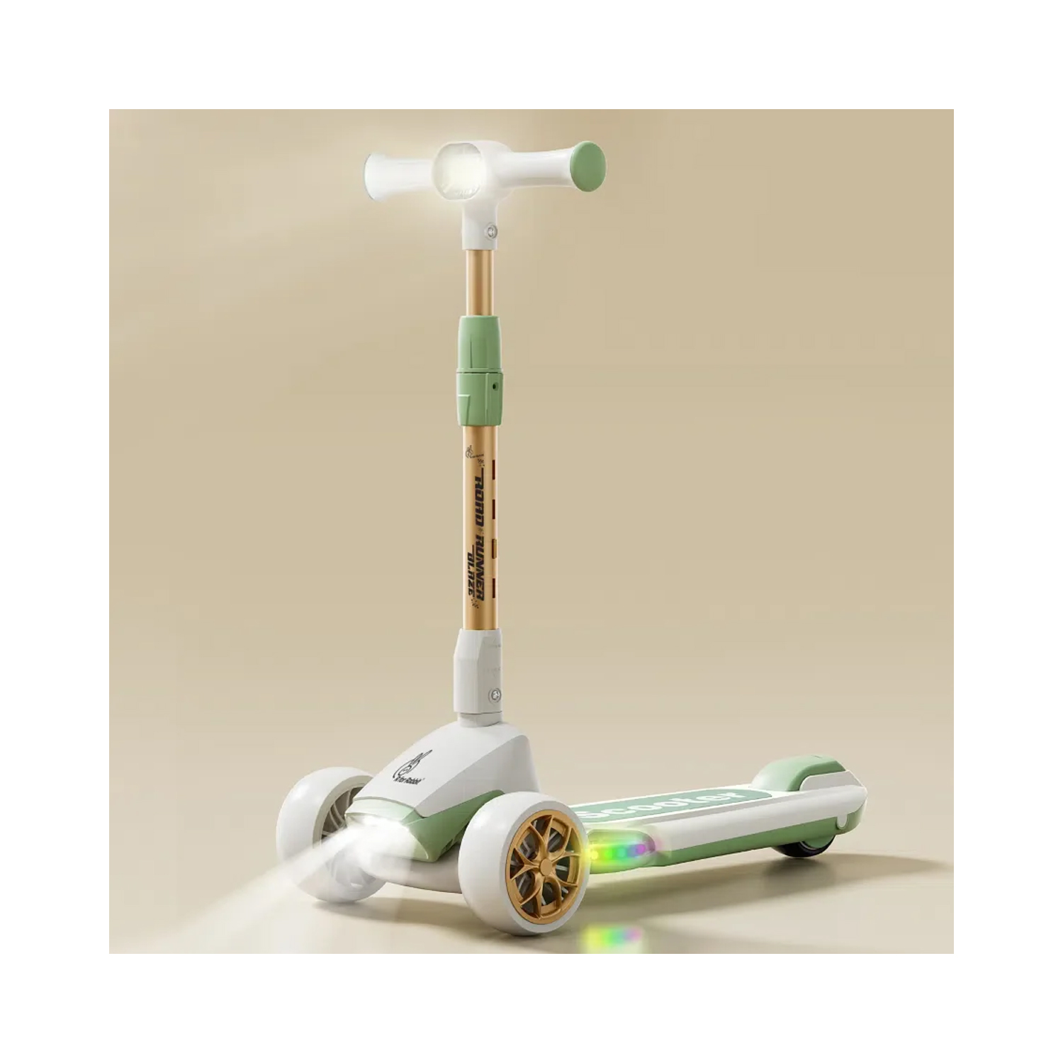 R for Rabbit Road Runner Blaze Scooter (Green Gold)