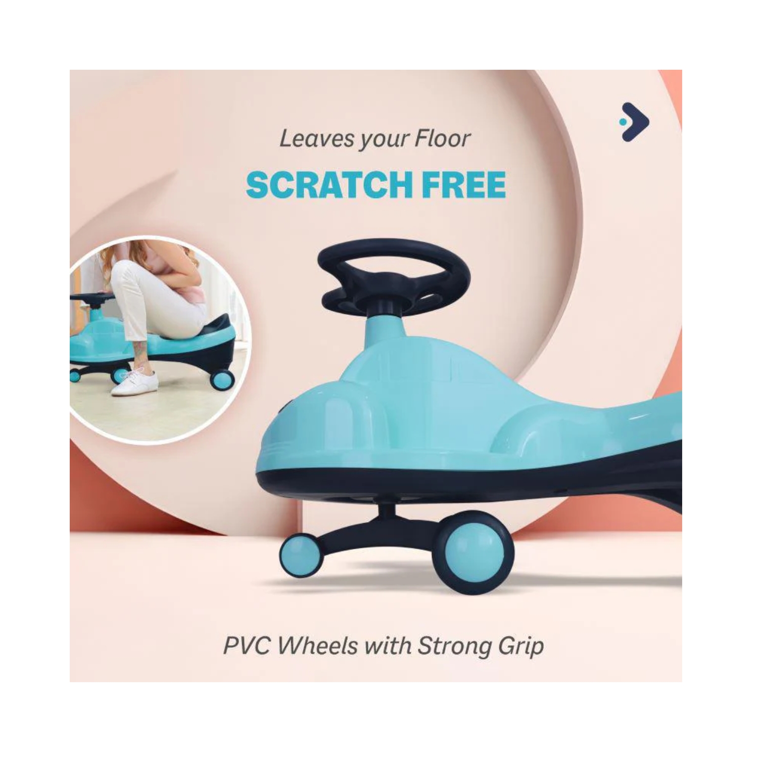 Iya Iya Zippy Swing Car For Kids blue 2