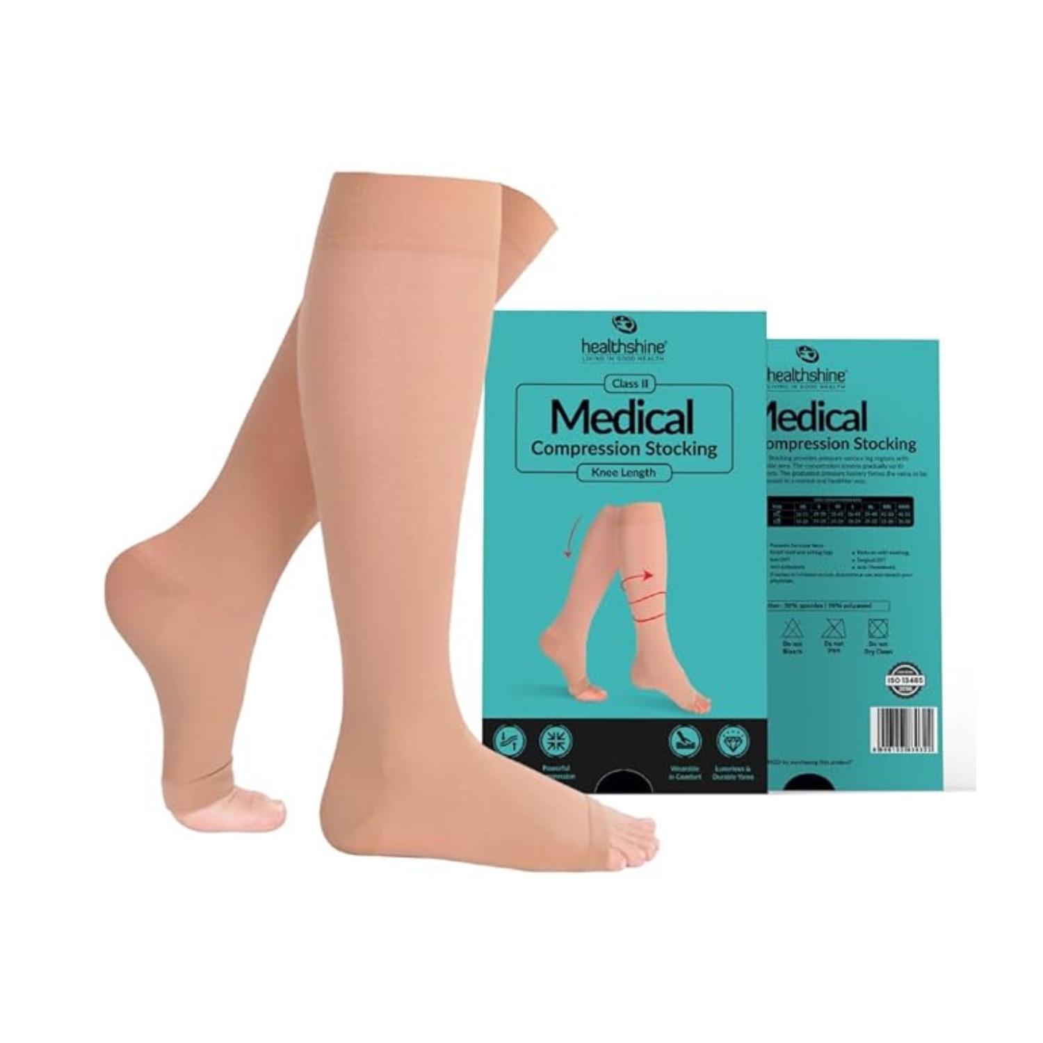 Healthshine Medical Compression Stockings Thigh Length HS 502 Beige (Medium)