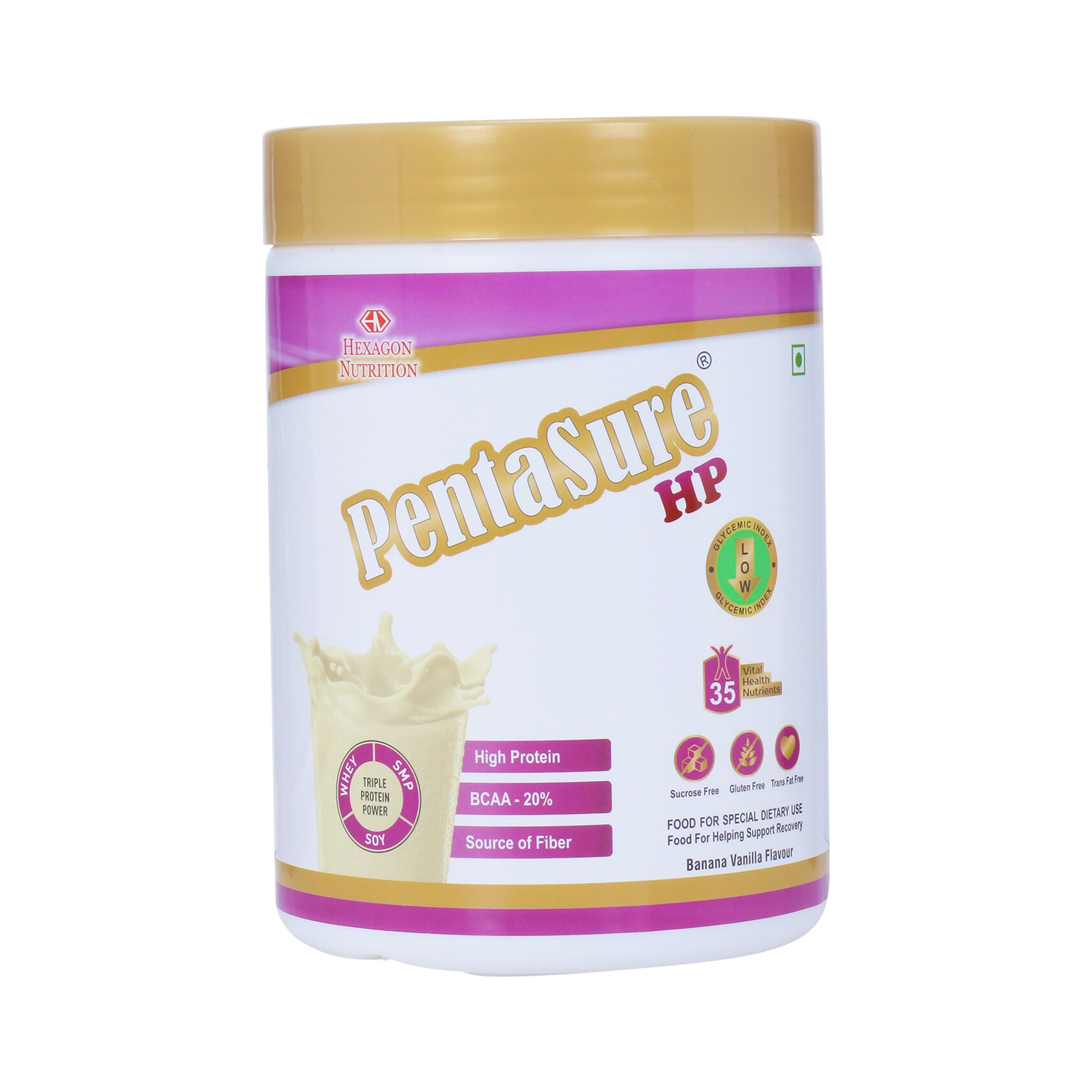Pentasure HP Whey Protein Powder Banana Vanilla Flavour 400g