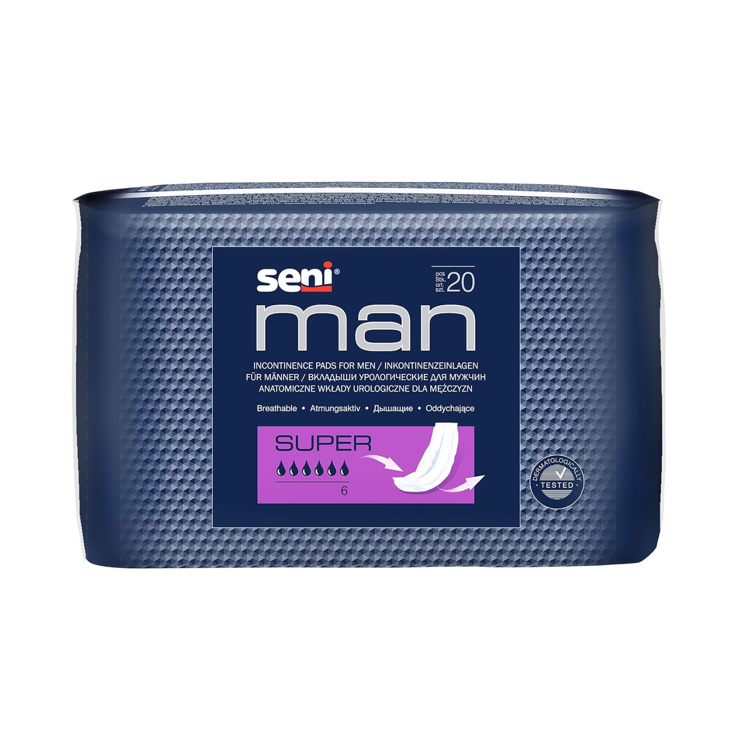 Seni Man Bladder Control Super Pads (20 Pieces)
