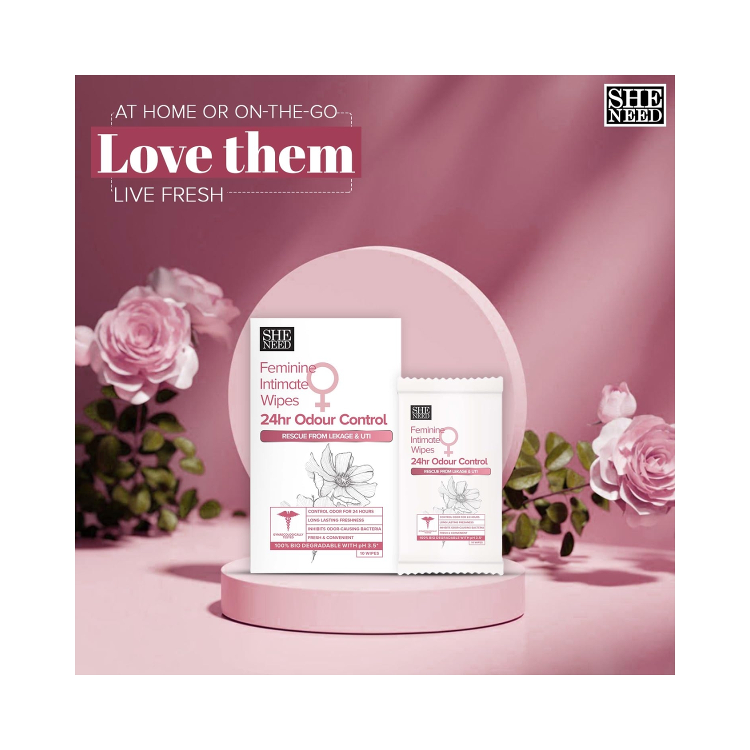 SheNeed Feminine Intimate wipes 2