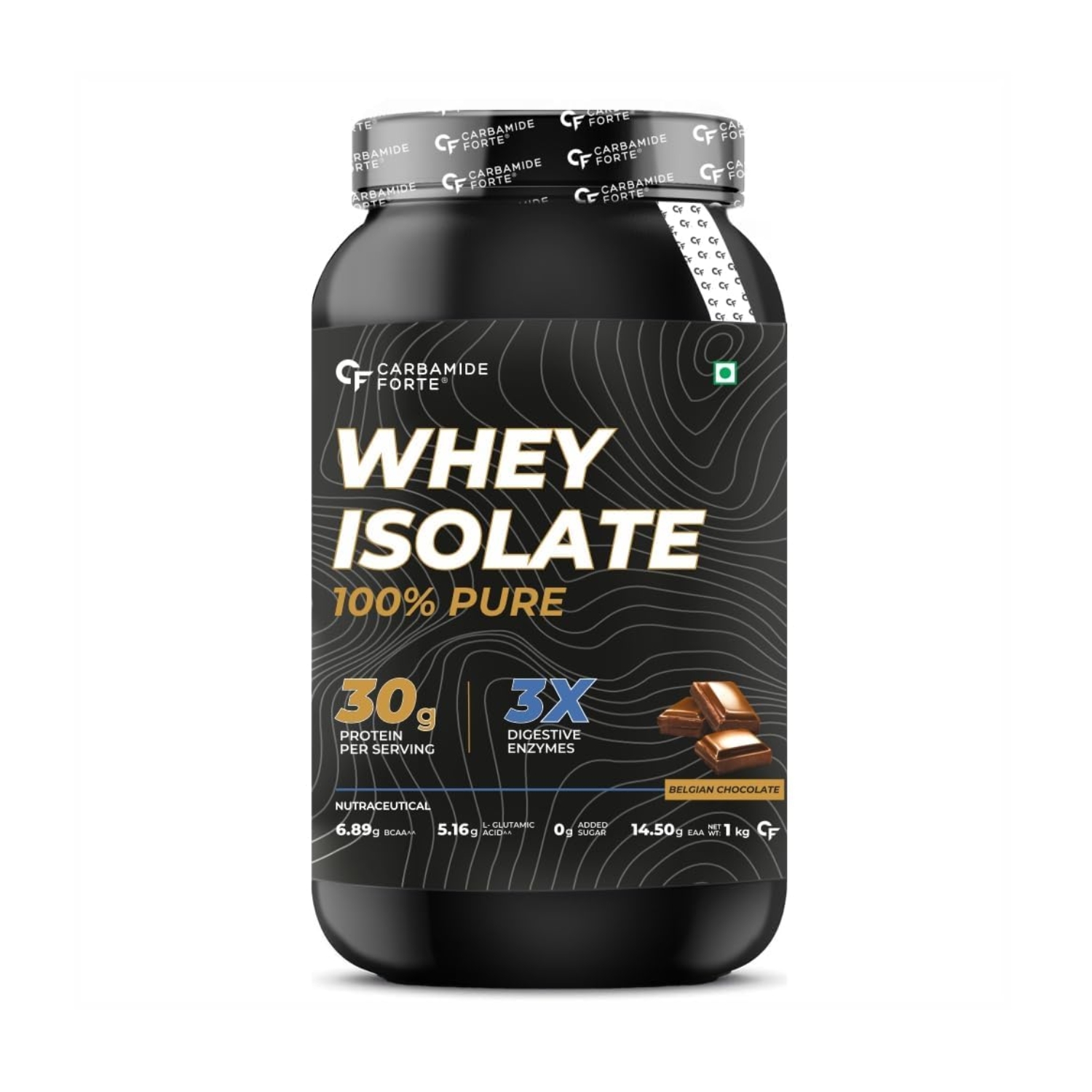 Carbamide Forte Whey Isolate Protein Powder Belgian Chocolate Flavour (1 Kg)