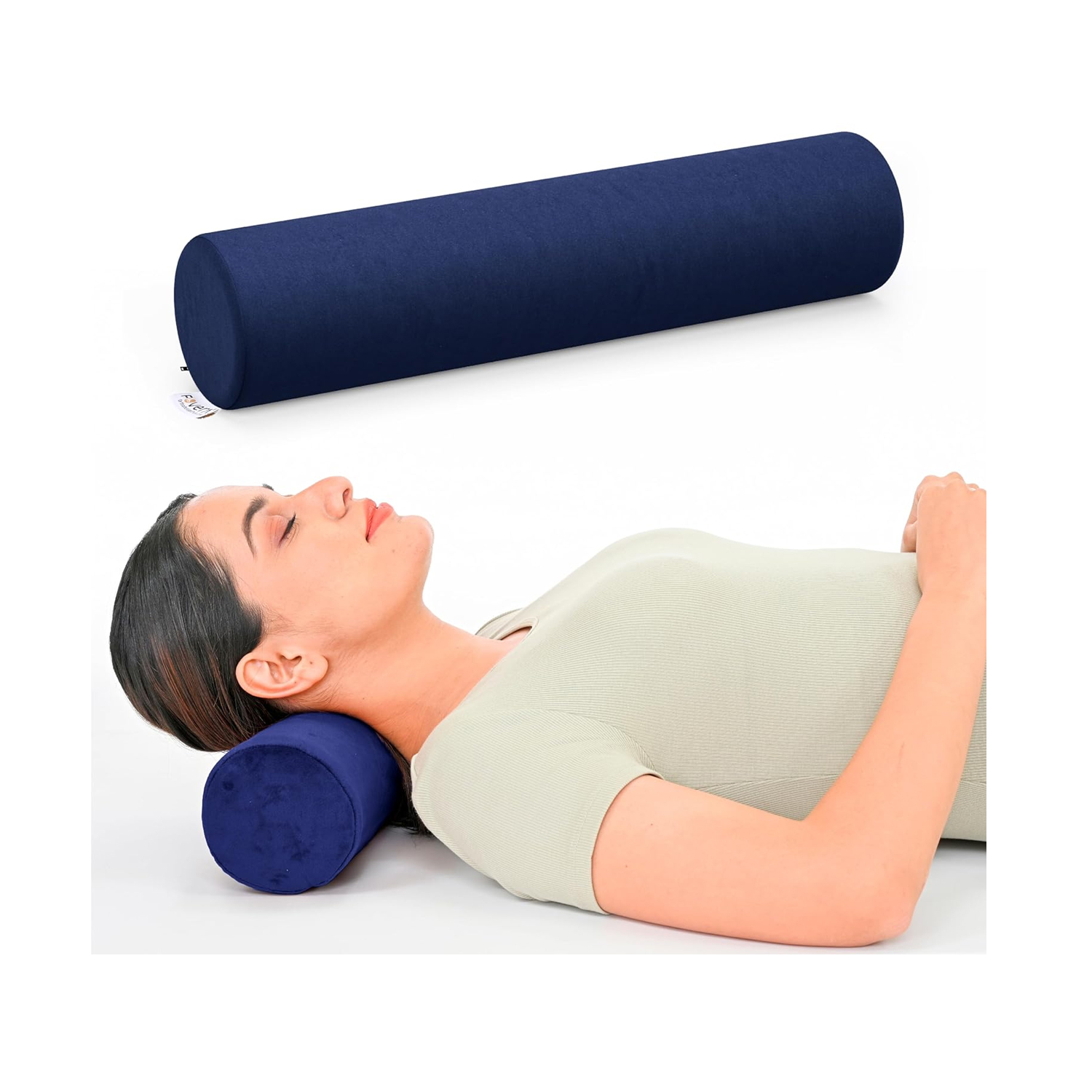 Fovera Cervical Neck Roll (Navy Blue)
