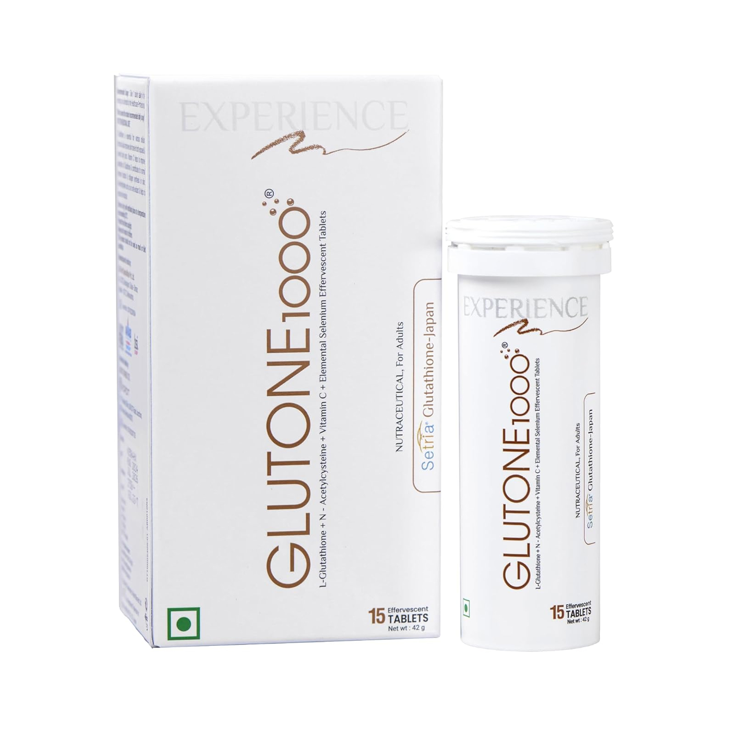 Glutone 1000 Tablets for Radiant and Clear Skin Orange Flavor (15Nos)