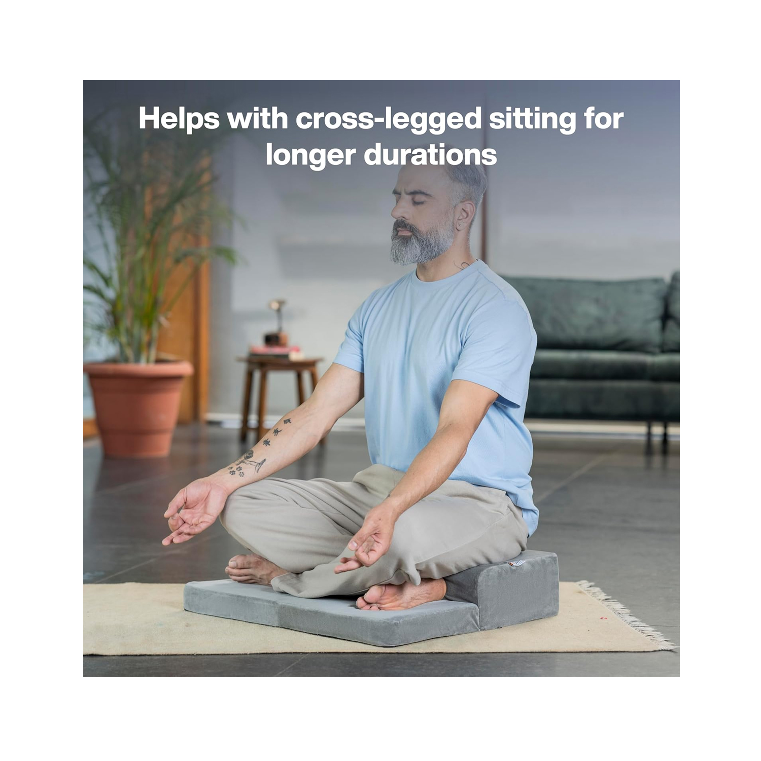 Meditation-Step-Cushion-(Velvet-Grey)-3