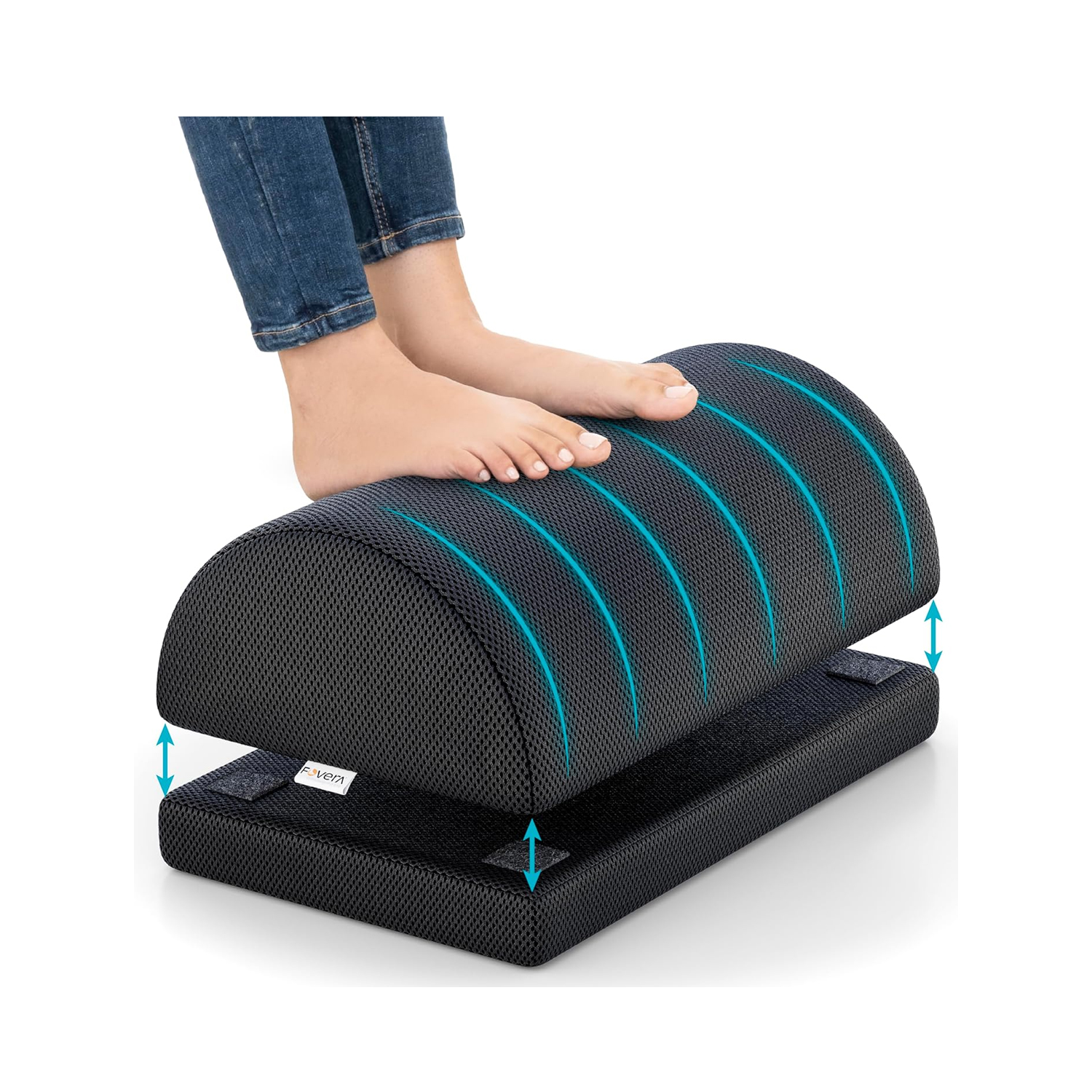 Fovera Memory Foam Footrest Support (Mesh Black)