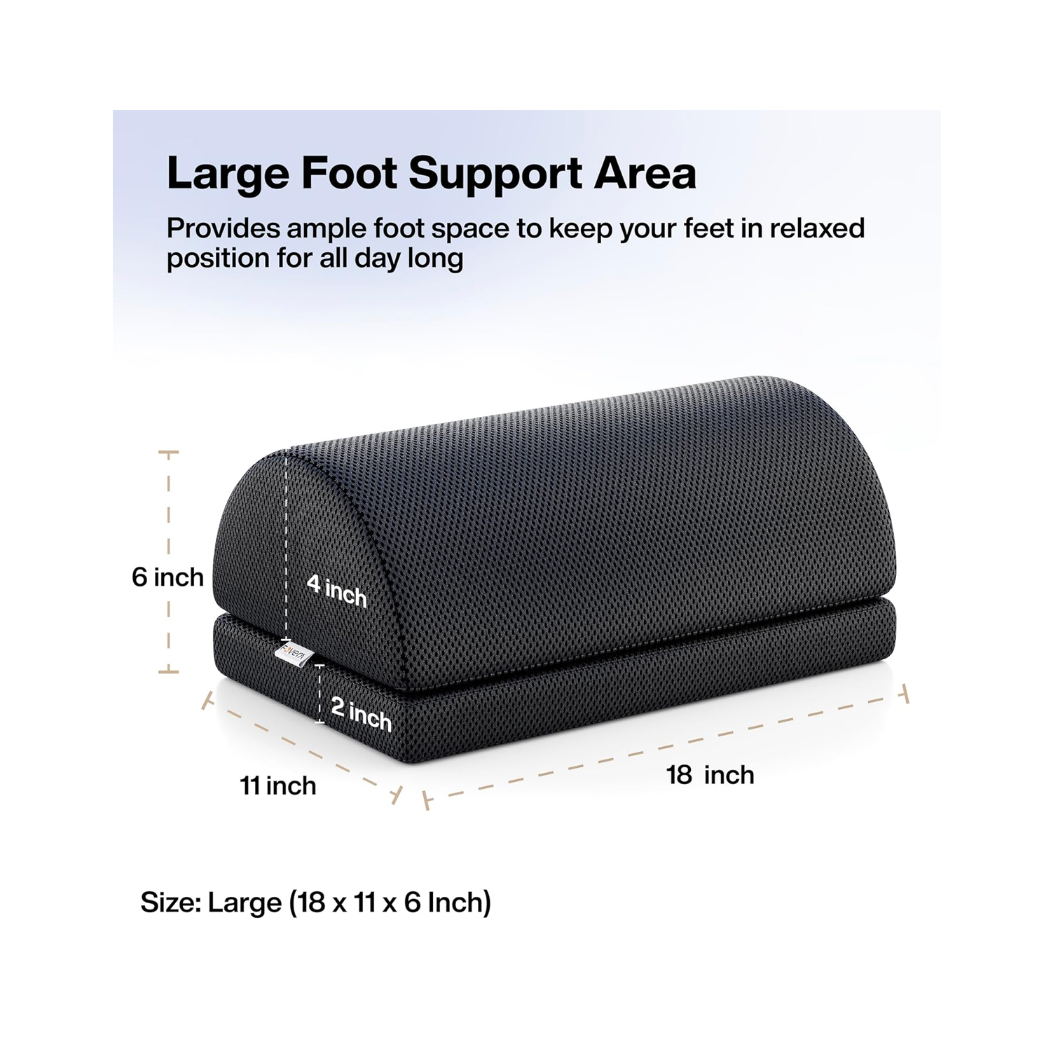Memory-Foam-Footrest-Support-(Mesh-Black)-5